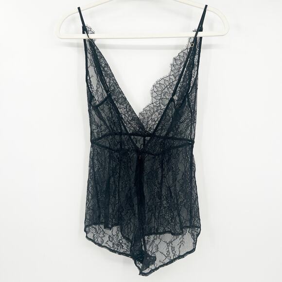 Victorias Secret Whimsigoth Coquette Sheer Lace Teddy Romper Lingerie Bodysuit S - Picture 9 of 9